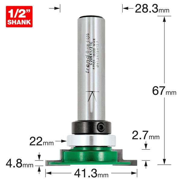TrendAquamac 63 Recesser 41.3mm diameter C206X1/2TC