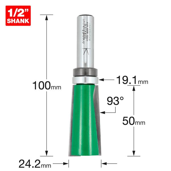 TrendBearing guided 3 degrees undercut 50mm cut C214X1/2TC