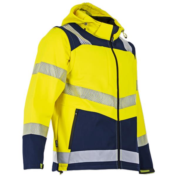 LMAViseur 3 Layer Softshell Jacket - Hi-Vis Yellow/Navy