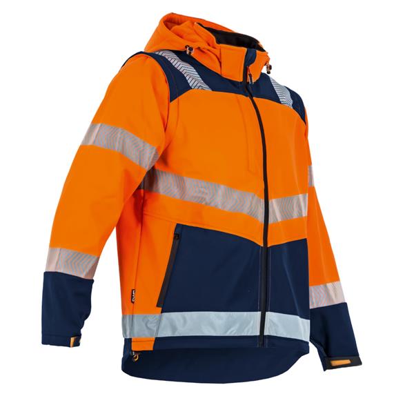 LMACible 3 Layer Softshell Jacket - Hi-Vis Orange/Navy