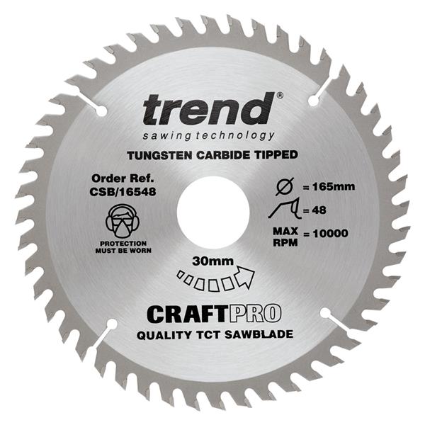 TrendCraft saw blade 165mm x 48 teeth x 30mm CSB/16548