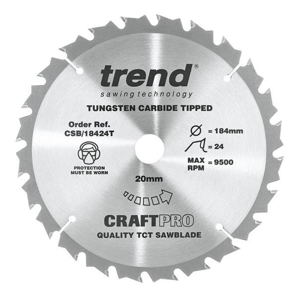 TrendCraft saw blade 184mm x 24 teeth x 20 thin CSB/18424T