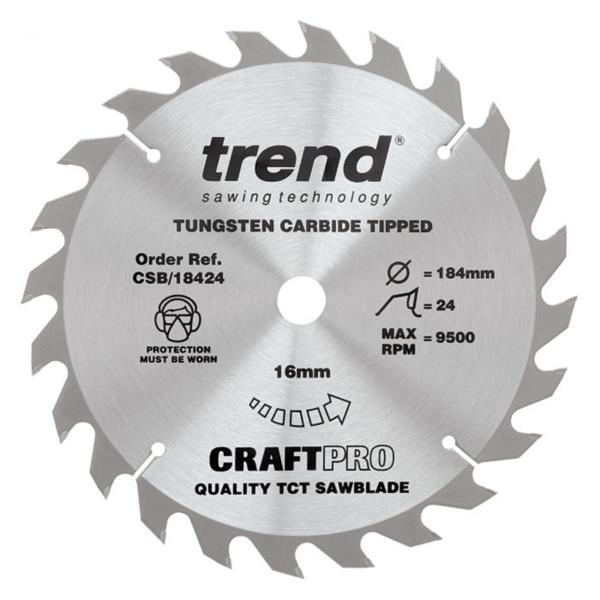 TrendCraft saw blade 184mm x 24 teeth x 16mm CSB/18424