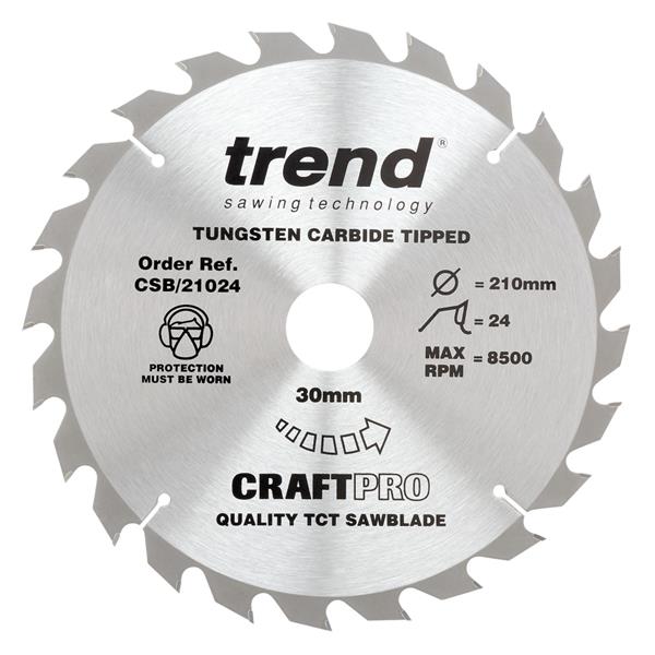 TrendCraft saw blade 210mm x 24 teeth x 30mm CSB/21024