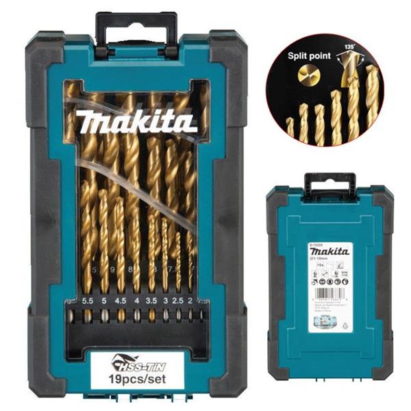 MakitaD-72229 Eco HSS-TIN Metal Drill Bit Set - 19pc
