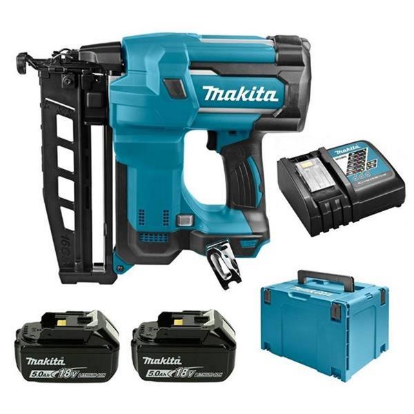 MakitaDBN600RTJ 18V 16g 2nd Fix Straight Nail Gun (2x5Ah)