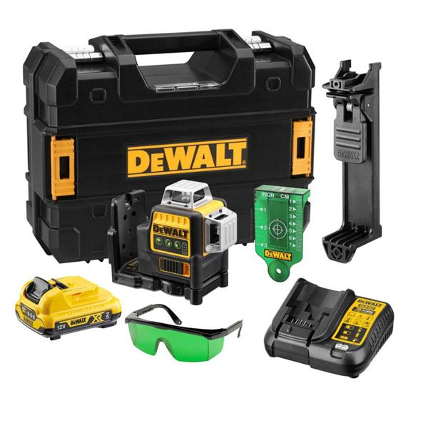 DewaltDCE089D1G 10.8v / 12v Green Beam Self Levelling Multi-Line Laser Level (1x2Ah)