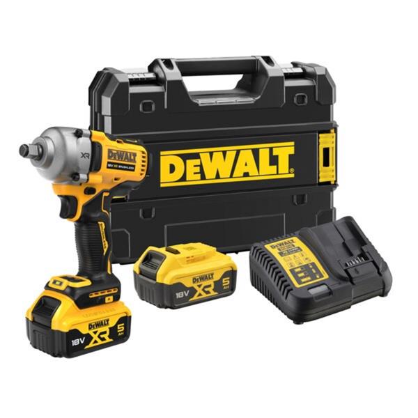DewaltDCF891P2T 18V XR Brushless 1/2" Drive Compact High Torque Impact Wrench (2x 5.0Ah)