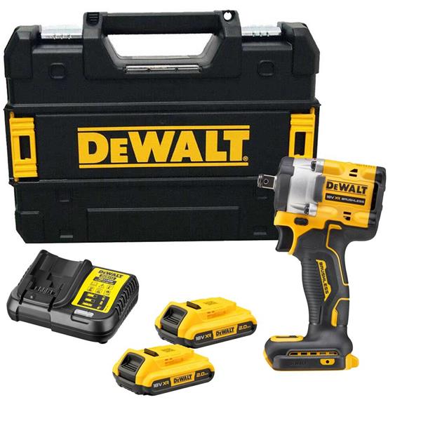 DewaltDCF921D2T 18V XR Brushless 1/2" MID-TORQUE Impact Wrench Kit (2x2Ah)