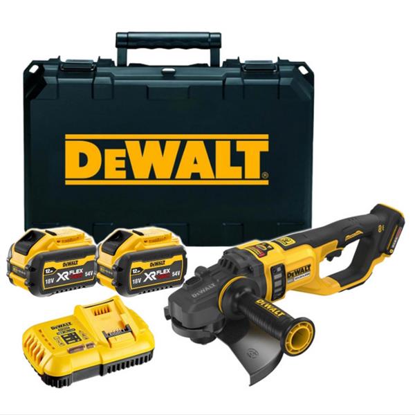 DewaltDCG460Y2 54V XR Brushless FLEXVOLT 230mm Angle Grinder (2x12Ah)