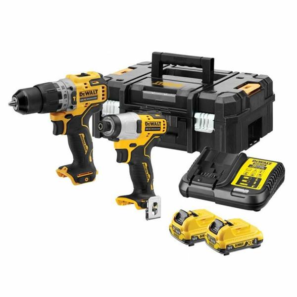 DewaltDCK2111L2T 12V XR Brushless Combi Drill & Impact Twin Pack (2x3Ah)