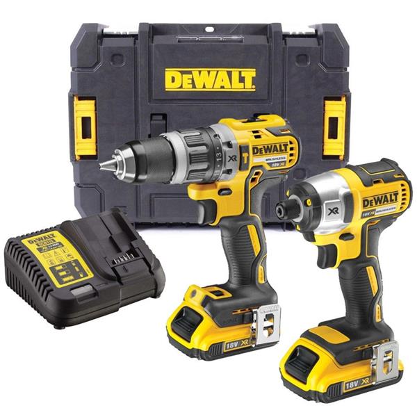 DewaltDCK266D2T 18V Brushless Combi Drill & Impact Driver In TStak (2x2Ah)