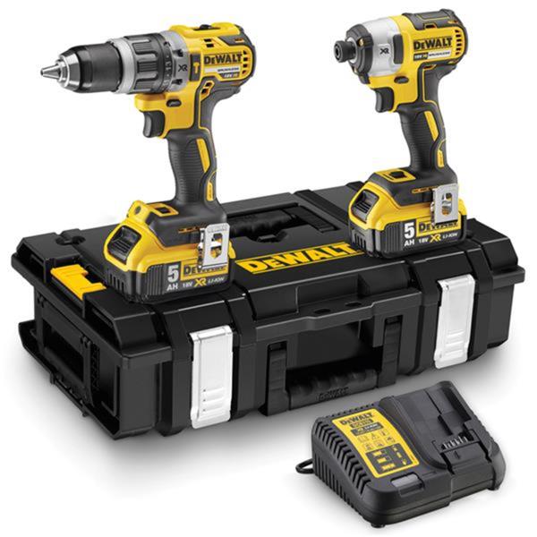 DewaltDCK266P2 18V Brushless Combi Drill & Impact Driver In Toughsystem (2x5Ah)