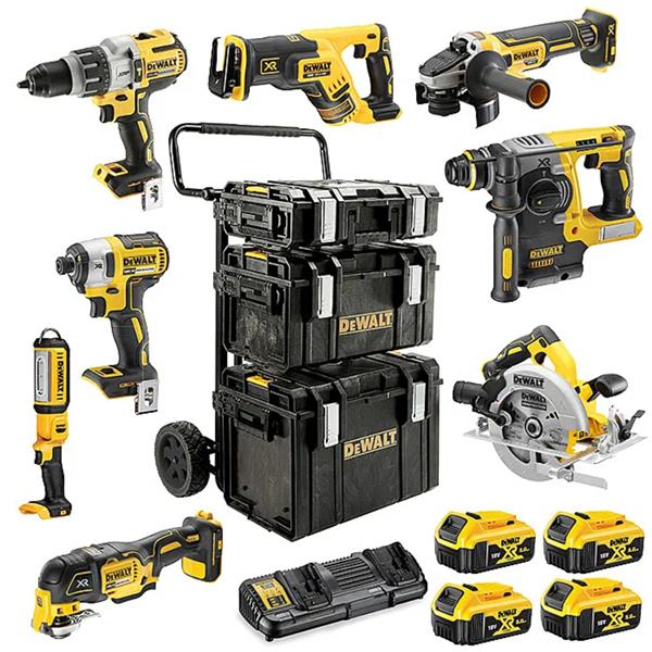 DewaltDCK853P4 18V 8 Piece All Brushless Powertool Kit (4x5Ah)