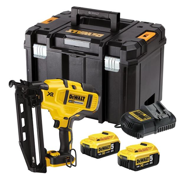 DewaltDCN660P2T 18v 16g XR Brushless 2nd Fix Finishing Nailer in T Stack (2x5Ah)