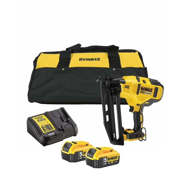 DewaltDCN660P2 18V XR Brushless Second Fix Angled Nailer (2x5Ah)