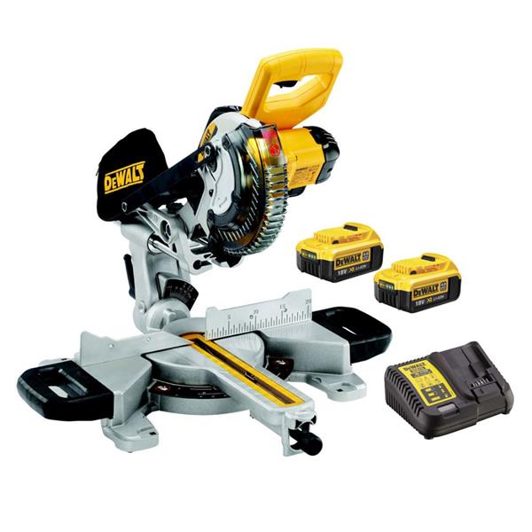 DewaltDCS365M2 18V 184 mm Cordless Mitre Saw (2x4Ah)
