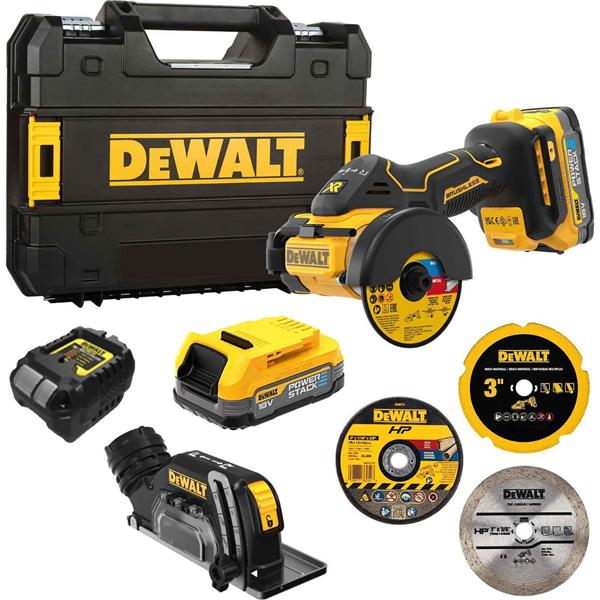 DewaltDCS438E2T 18V XR Brushless Mini Circular Saw 76mm (2x1.7Ah Powerstack)