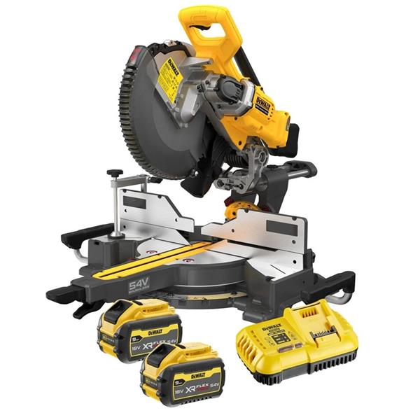 DewaltDCS781X2 54V FlexVolt Single-Battery 12" Mitre Saw (2x9Ah)