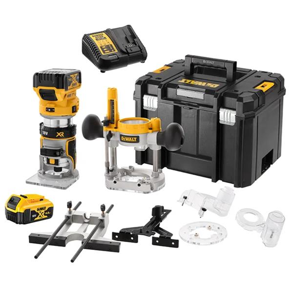 DewaltDCW604P2T 18V XR Li-ion Brushless Cordless Router Kit (2x5Ah)
