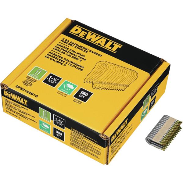 DewaltDFS9150B1G 960pk 9GA 40mm Staples For DCFS950 Fencing Stapler