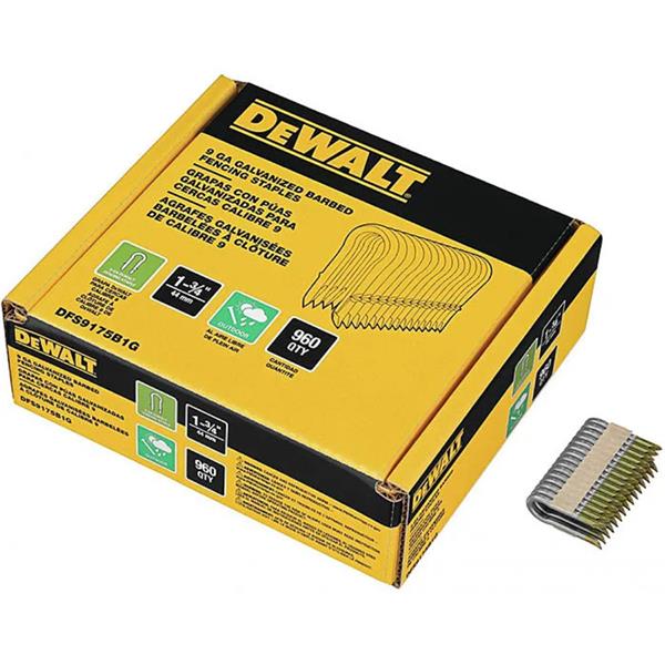 DewaltDFS9175B1G 960pk 9GA 45mm Staples For DCFS950 Fencing Stapler