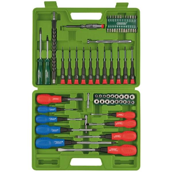 DraperScrewdriver, Socket and Bit Set, Green (70 Piece) 04459