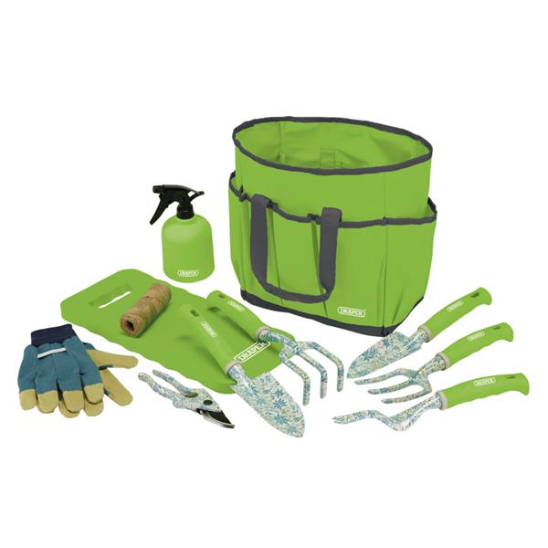 Draper11 Piece Floral Pattern Garden Tool Set 08999