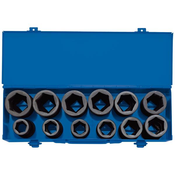Draper3/4" 12 Piece Metric & Imperial Deep Impact Socket Set in Metal Case 83281