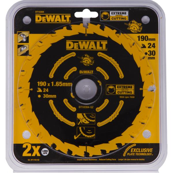 DewaltDT10304 190x30mm 24T Extreme Framing Circular Saw Blade