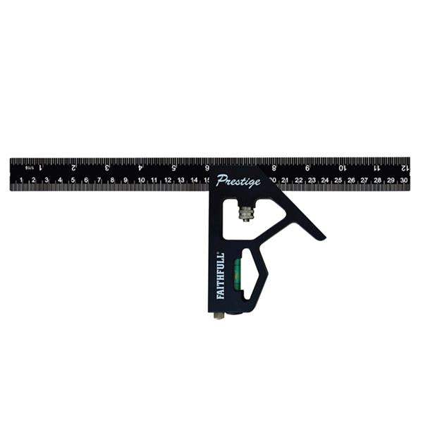 Faithfull12" Prestige Combination Square Black Aluminium FAICS300CNC
