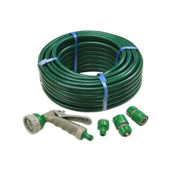 Faithfull15M 1/2" PVC Reinforced Hose with Fittings & Spray Gun FAIHOSE15AV