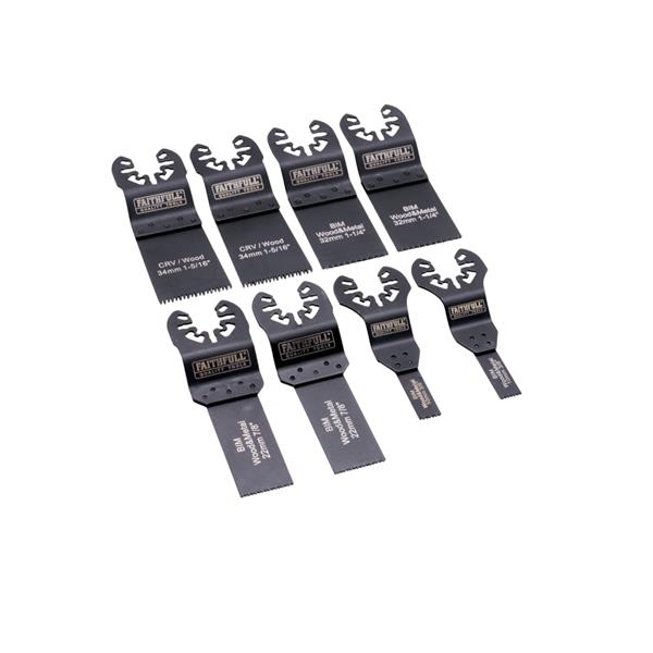 Faithfull8 Piece Mixed Multi-Tool Blade Set FAIMFKIT8