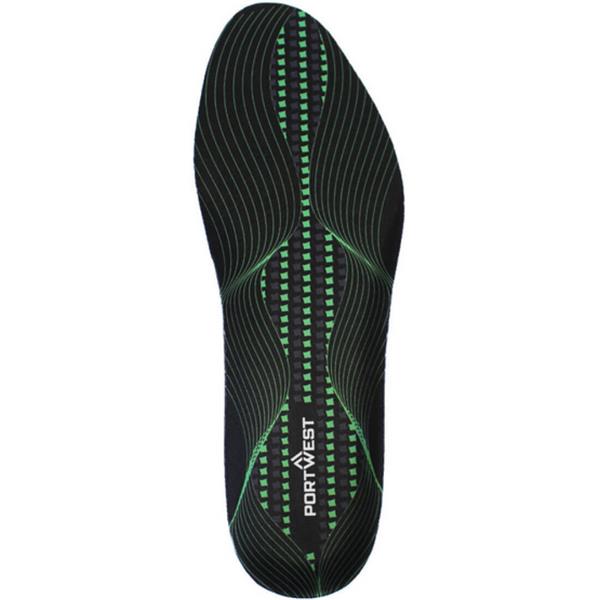 PortwestFC82 Gel Cushion & Arch Support Insole - BlackGreen