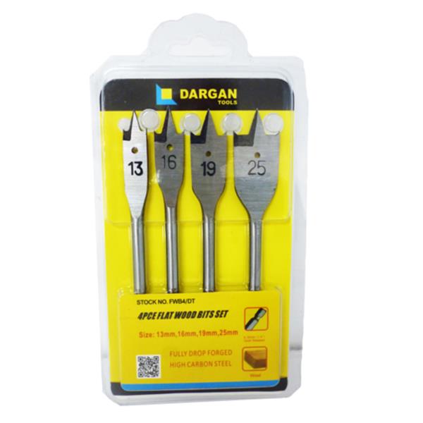 DarganFlat Wood Bit Set 4pce
