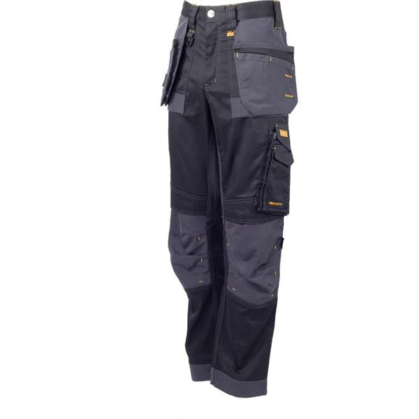 DewaltHarrison Regular Fit Stretch Trouser - Black/Grey