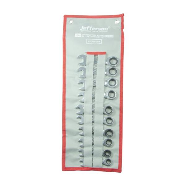 Jefferson10 Piece Stubby Ratchet Spanner Set JEFCRSS10STB
