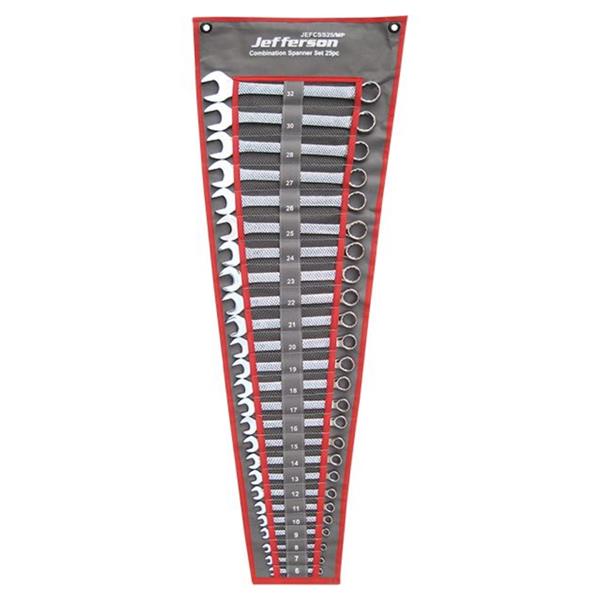 Jefferson25 Piece Mirror Polished Combination Spanner Set JEFCSS25-MP
