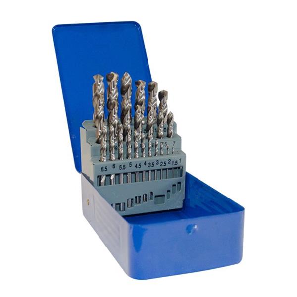 Jefferson25Pc Hss Fully Ground Drill Bit Set DIN 338 JEFDBSG25HSS