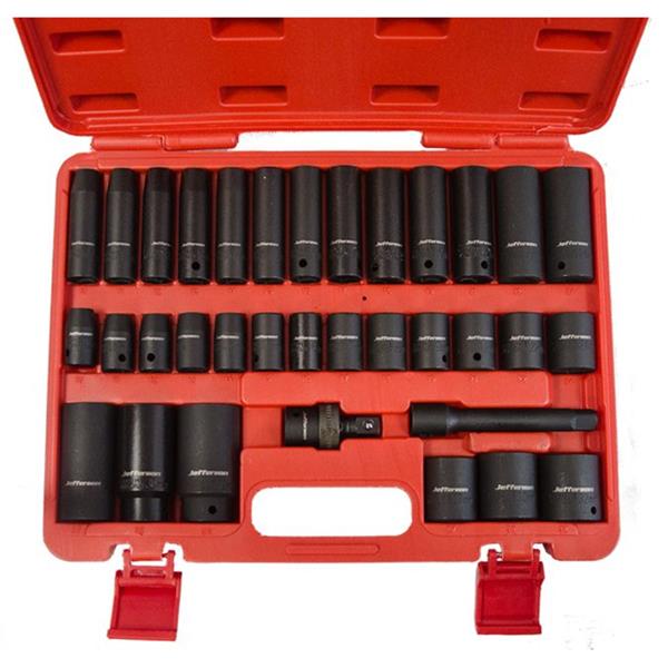 Jefferson34 Piece 1/2" Impact Socket Set JEFISOC12-04