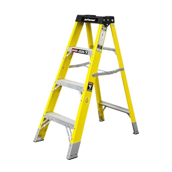 Jefferson4 Tread Fibreglass Step Ladder JEFLADFGLS04