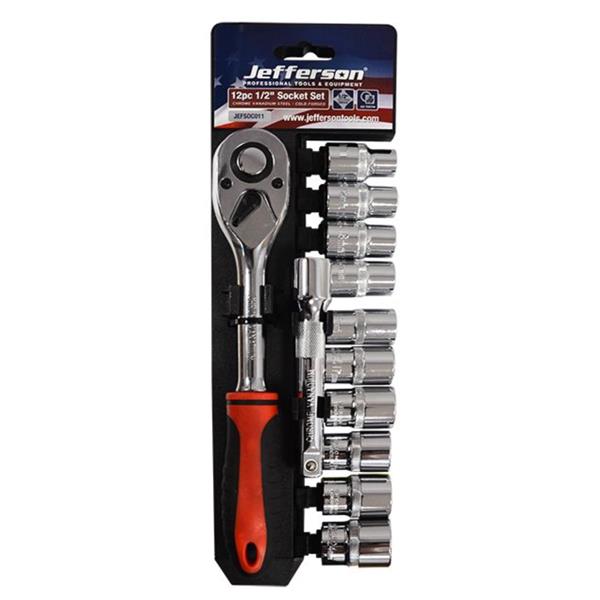 Jefferson12 Piece 1/2" Drive Socket Set JEFSOC011
