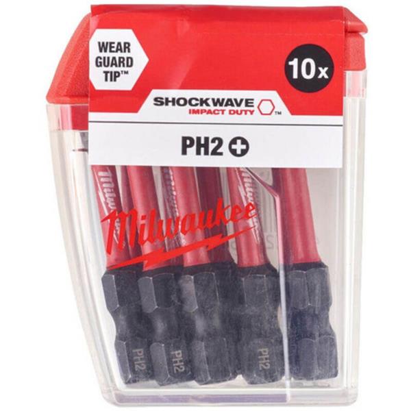 Milwaukee SHOCKWAVE 50mm Screwdriver Bits -10pc