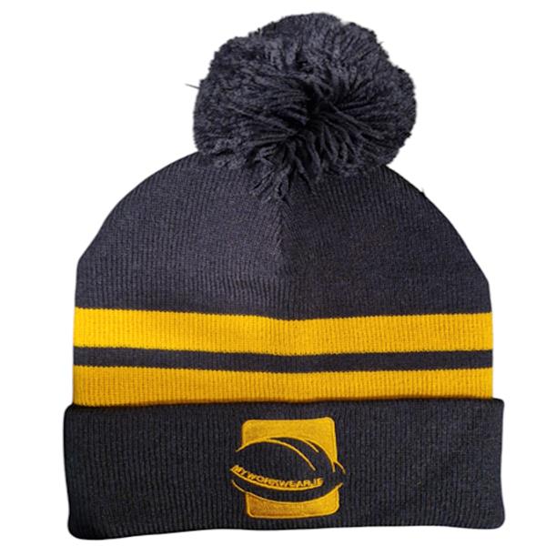 ToolFixMyWorkwear Navy Bobble Beanie - with embroidered logo