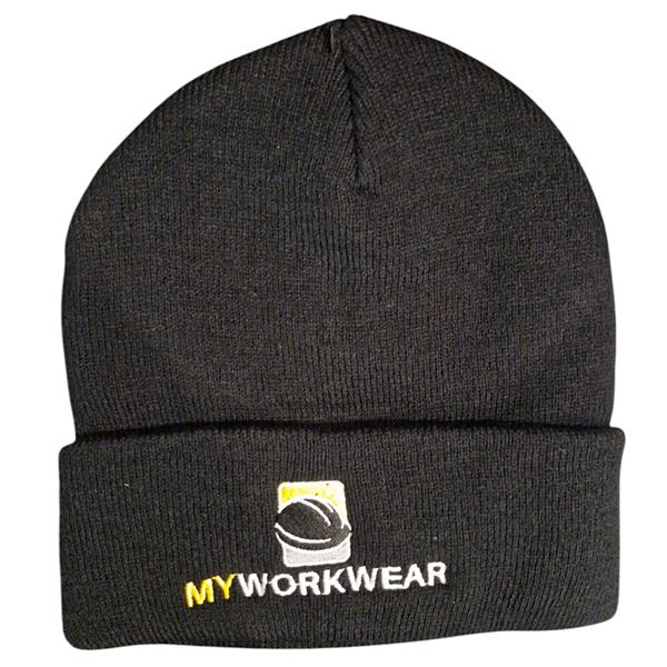 ToolFixMyWorkwear Black Beanie - with embroidered logo