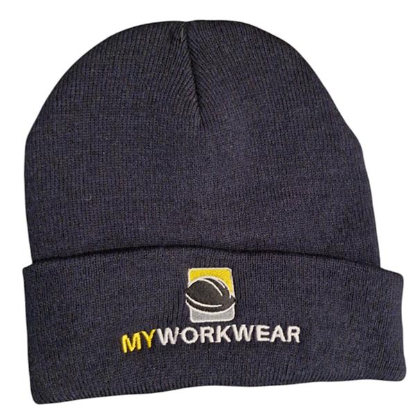 ToolFixMyWorkwear Navy Beanie - with embroidered logo