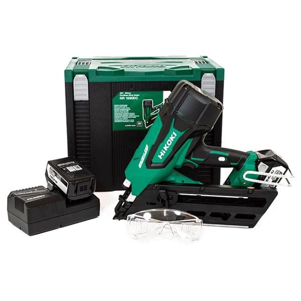 HikokiNR1890DC-JXZ 18V 1st Fix 90mm Framing Nailer (2X5Ah)
