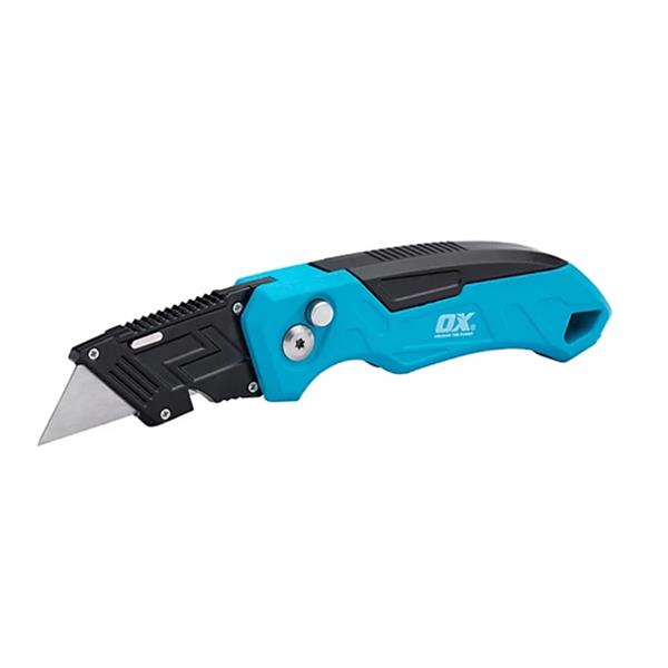 OX ToolsOX Pro Heavy-Duty Fixed Blade Folding Knife - Includes 3 Blades