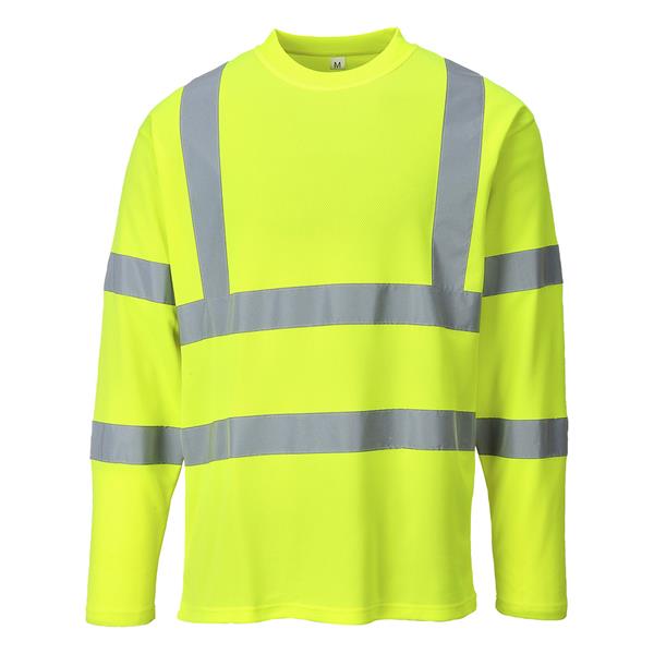 Portwest S278 - Hi-Vis Long Sleeved T-Shirt - Yellow