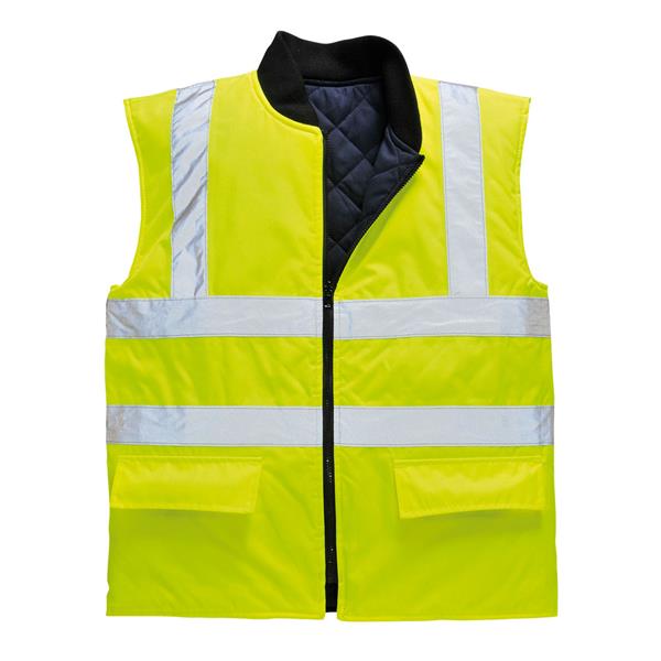PortwestS469 - Hi-Vis Reversible Bodywarmer - Yellow